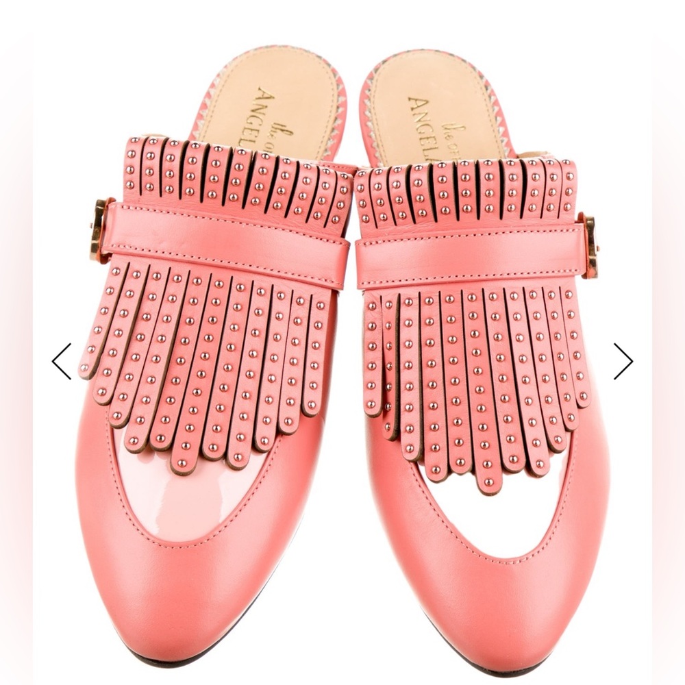 The Office of Angela Scott Ms. Felicity Kiltie Mules, Pink - Size 38.5, US 8.5